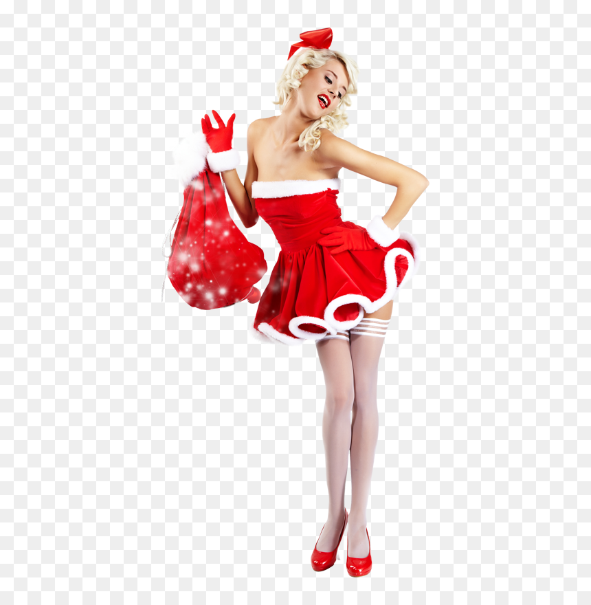 Sexy Model Girls Png, Transparent Png - christmas girl png