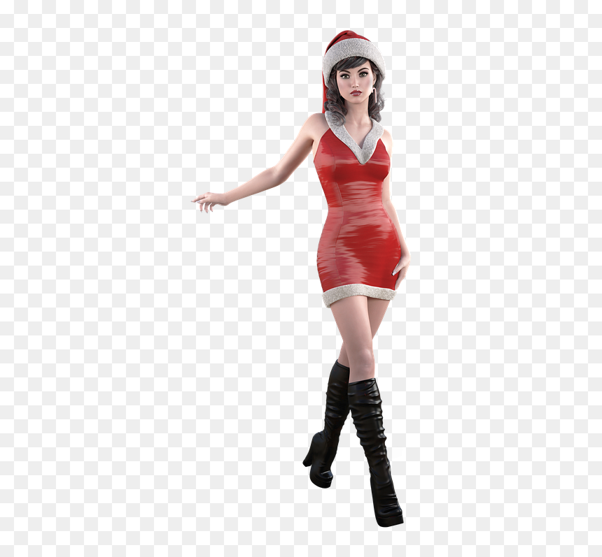 Girl, HD Png Download - christmas girl png