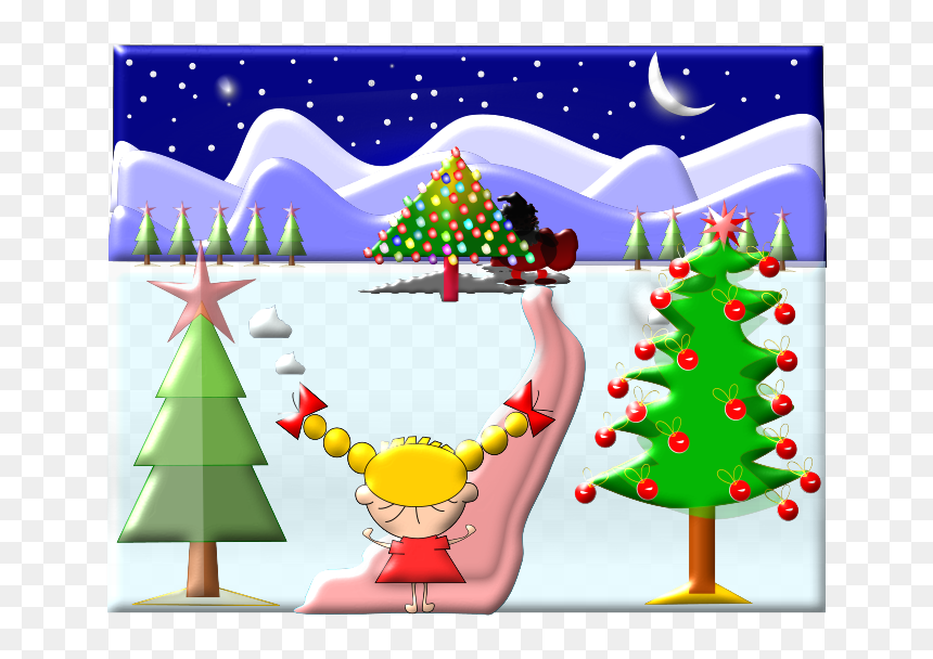 Christmas Tree, HD Png Download - christmas girl png