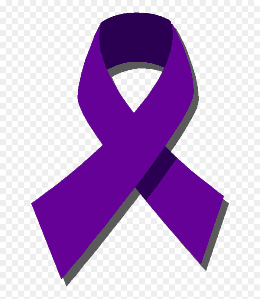 Domestic Violence Ribbon, HD Png Download - purple cancer ribbon png