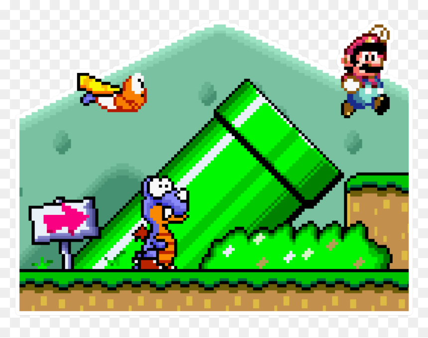 Cartoon, HD Png Download - 16 bit mario png