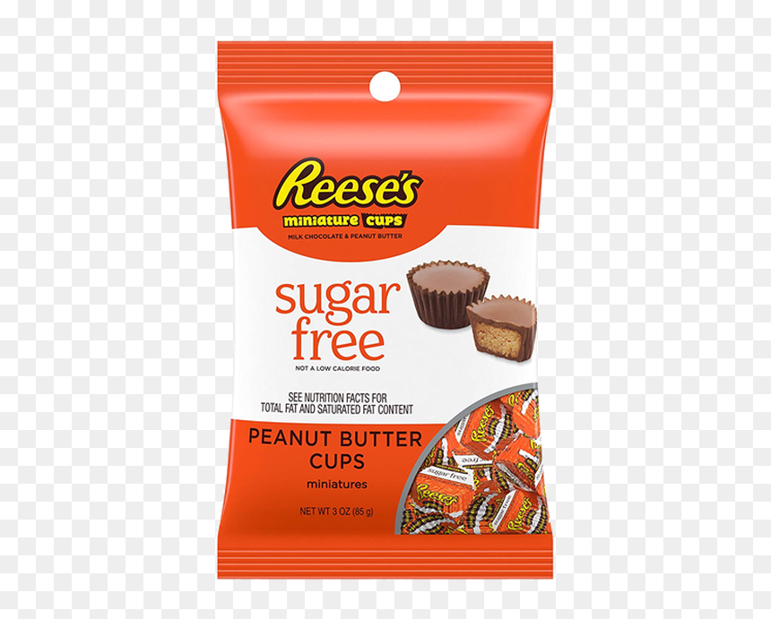 Reese's Sugar Free Miniature Peanut Butter Cups Uk, HD Png Download - sugar bag png