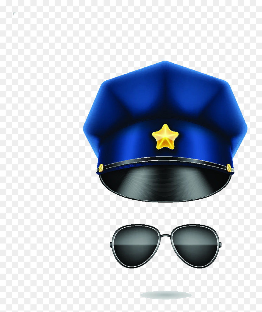 Vector Police Hat Png, Transparent Png - oculos thug life png