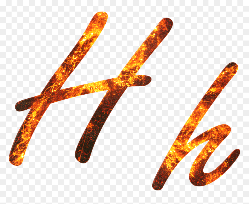 H Fire Png, Transparent Png - fire letters png