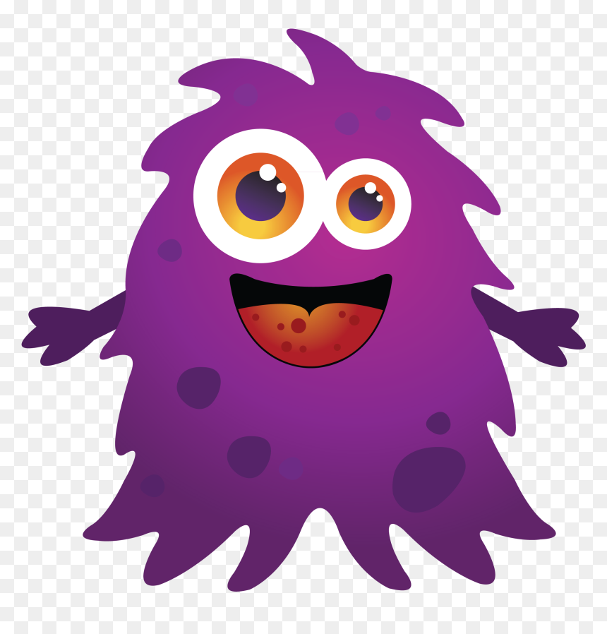Purple Monster Clipart, HD Png Download - fire letters png