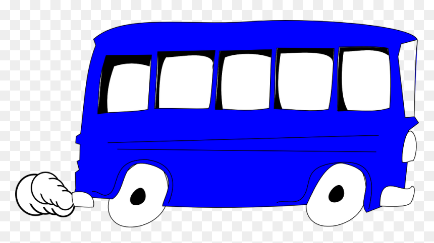 Blue Bus Clipart, HD Png Download - fumes png
