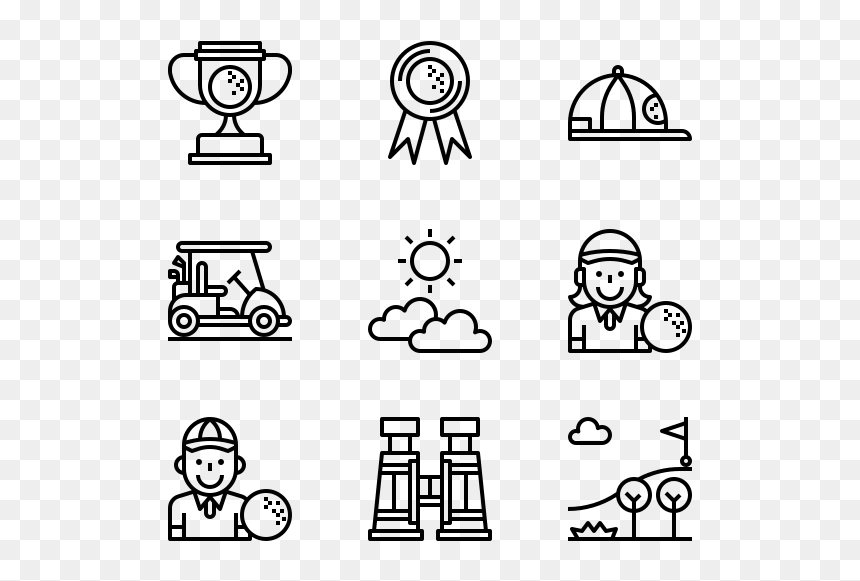 Web Design Line Icon, HD Png Download - golf png images