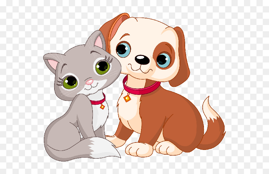 Cat And Dog Clipart, HD Png Download - dog png cartoon