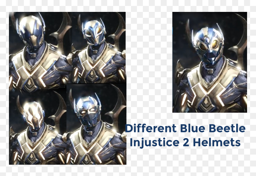 Blue Beetle Helmets Injustice 2, HD Png Download - blue beetle png