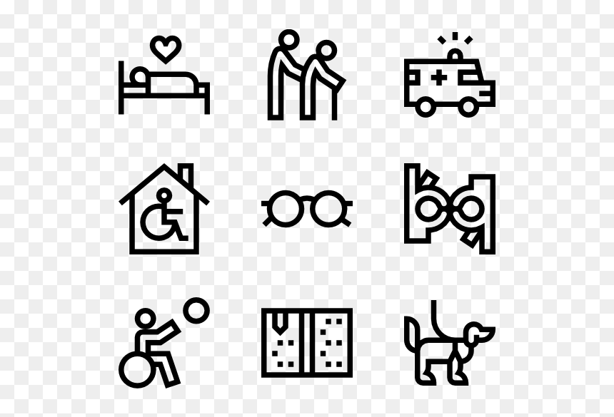Iconos Hipster, HD Png Download - hospital symbol png