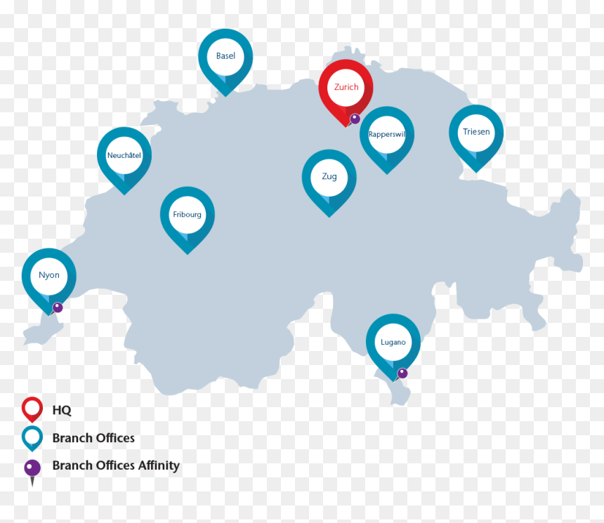 Switzerland Map Vector, HD Png Download - aon logo png