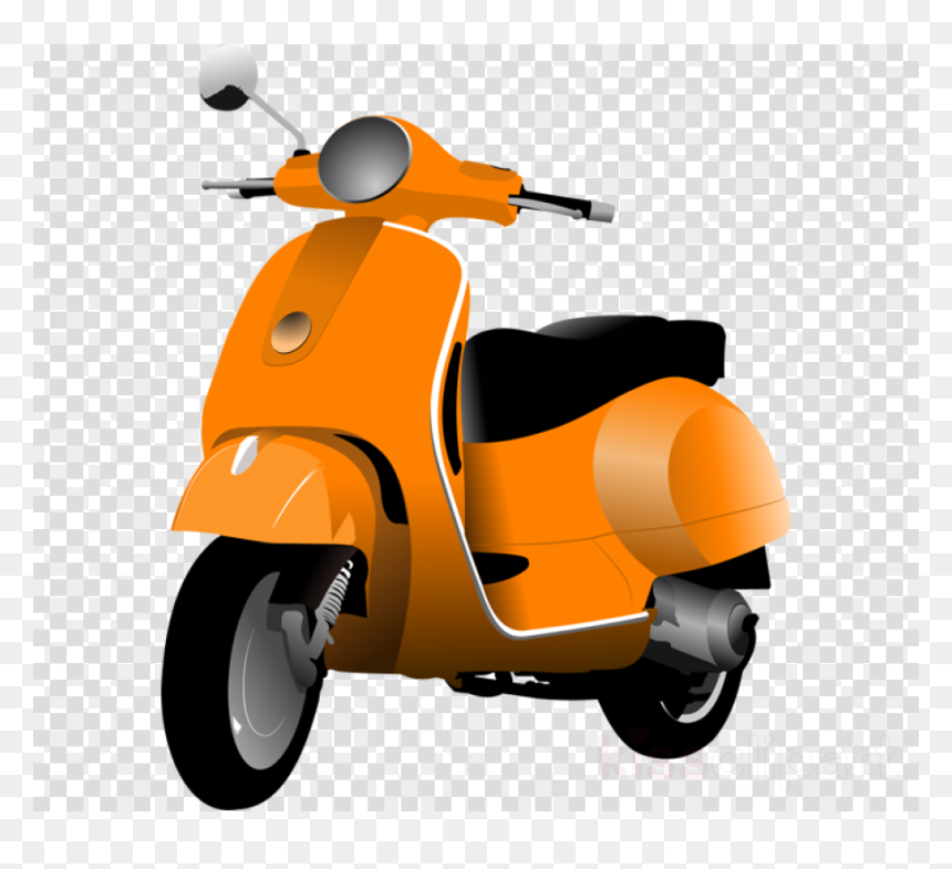 Moped Clipart, HD Png Download - vespa png