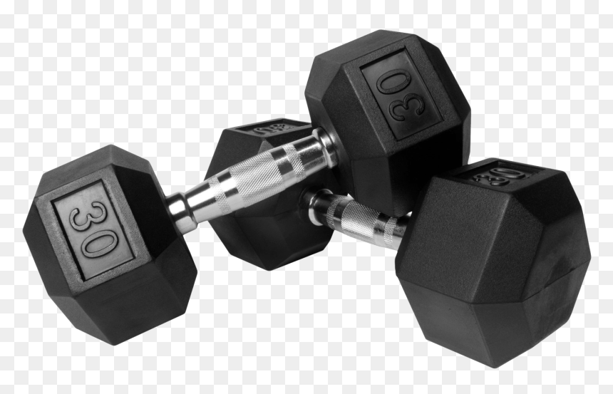 45 Lb Rubber Hex Dumbbells, HD Png Download - workout emoji png