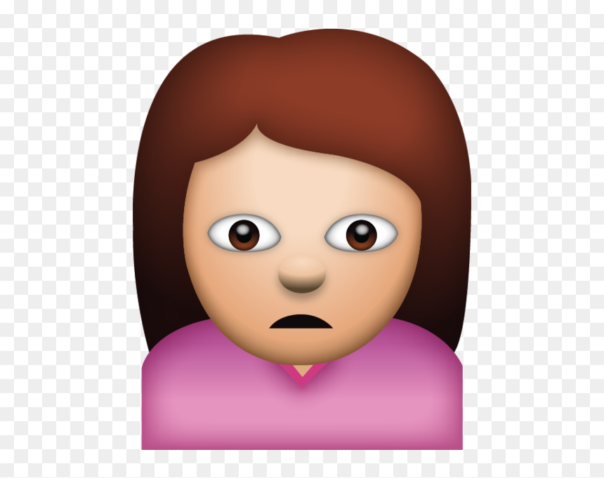 Woman Sad Face Emoji, HD Png Download - walking emoji png