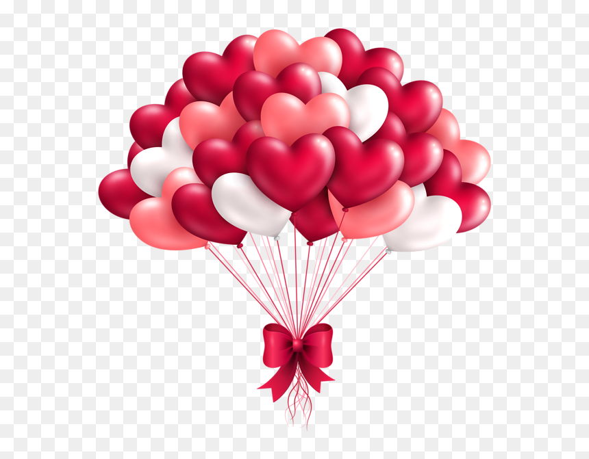Heart Balloons Clipart, HD Png Download - watercolor balloons png