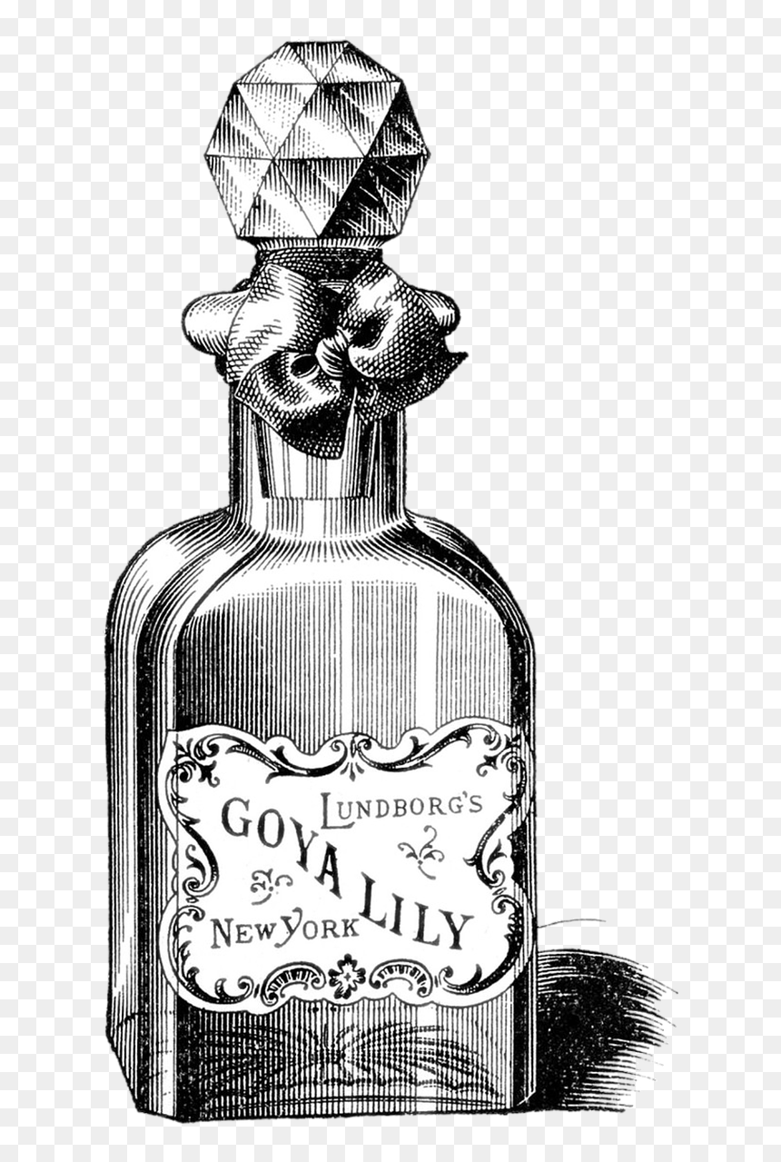 Old Fashioned Old Bottle Drawing, HD Png Download - perfume bottles png