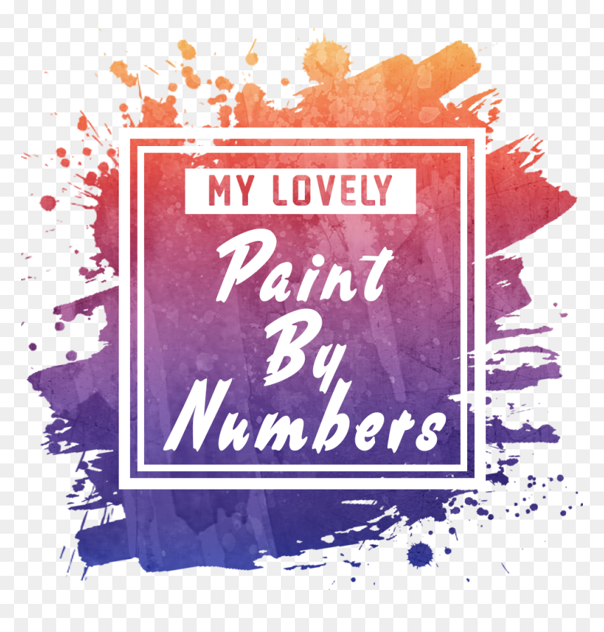 Paint By Numbers Png, Transparent Png - purple paint png
