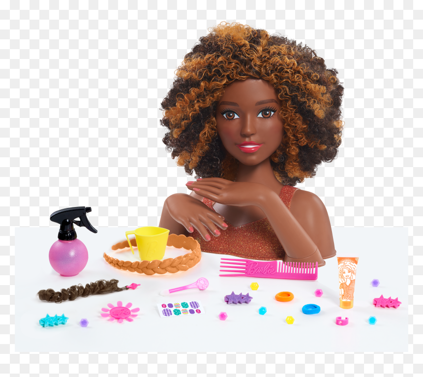 Barbie Color And Style Head, HD Png Download - barbie princess png