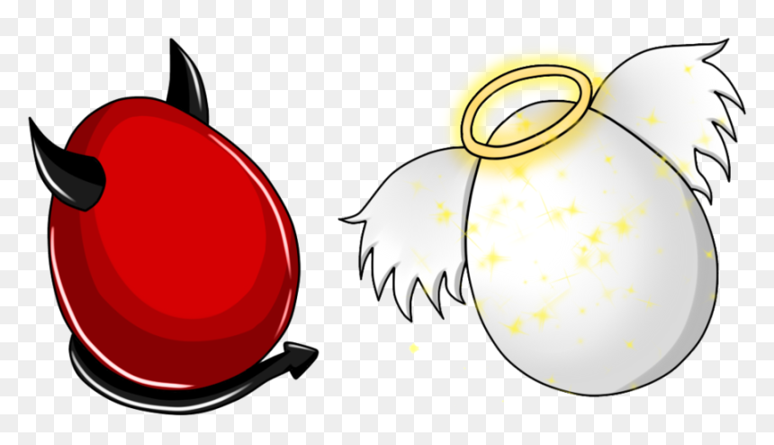 Angel And Devil Egg, HD Png Download - angel devil png