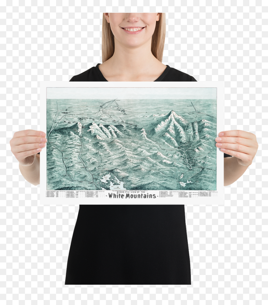 Mountains On Old Maps, HD Png Download - white mountain png