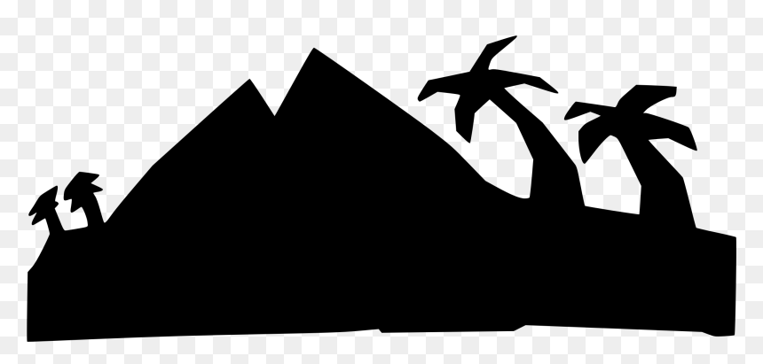 Black Mountain Clip Art, HD Png Download - white mountain png