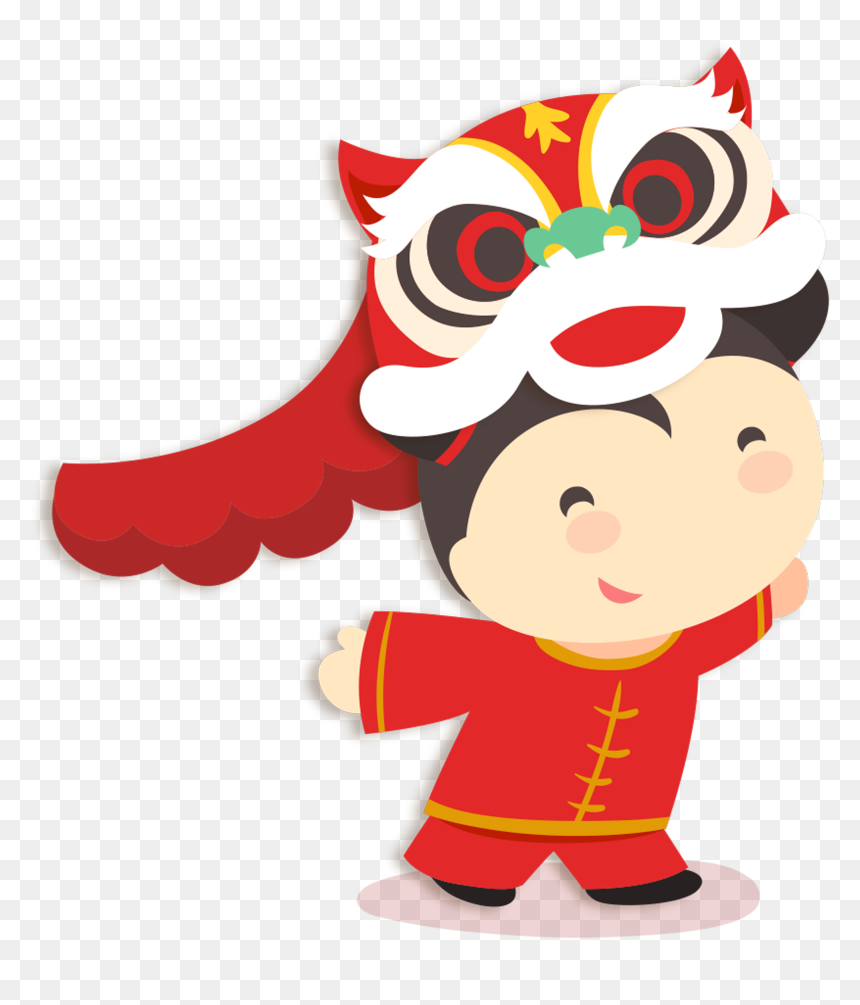Chinese New Year Lion Dance Drawing, HD Png Download - dancing hot dog png