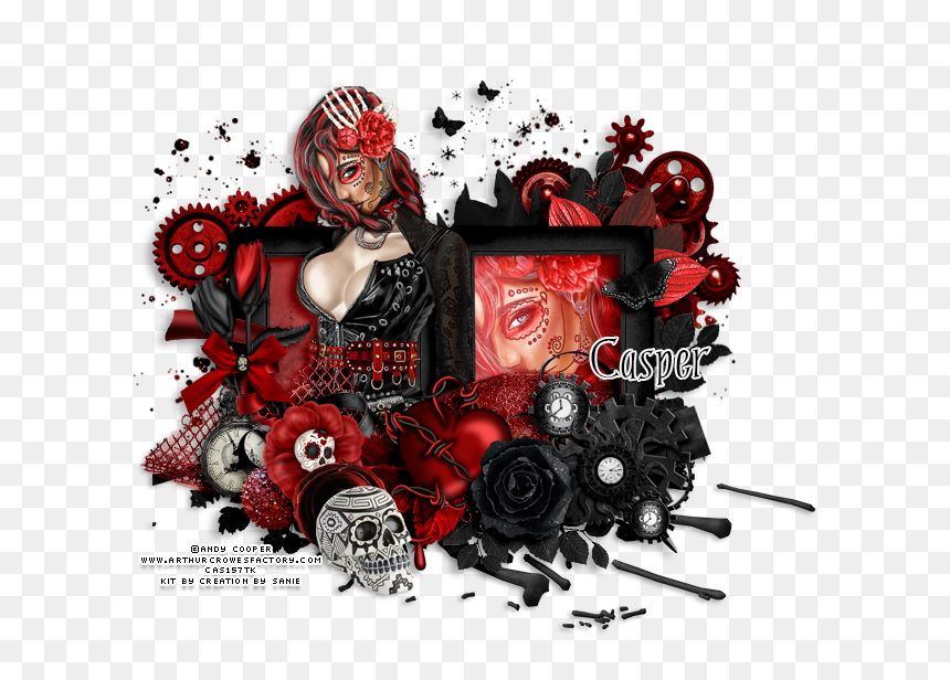 Illustration, HD Png Download - gothic skull png