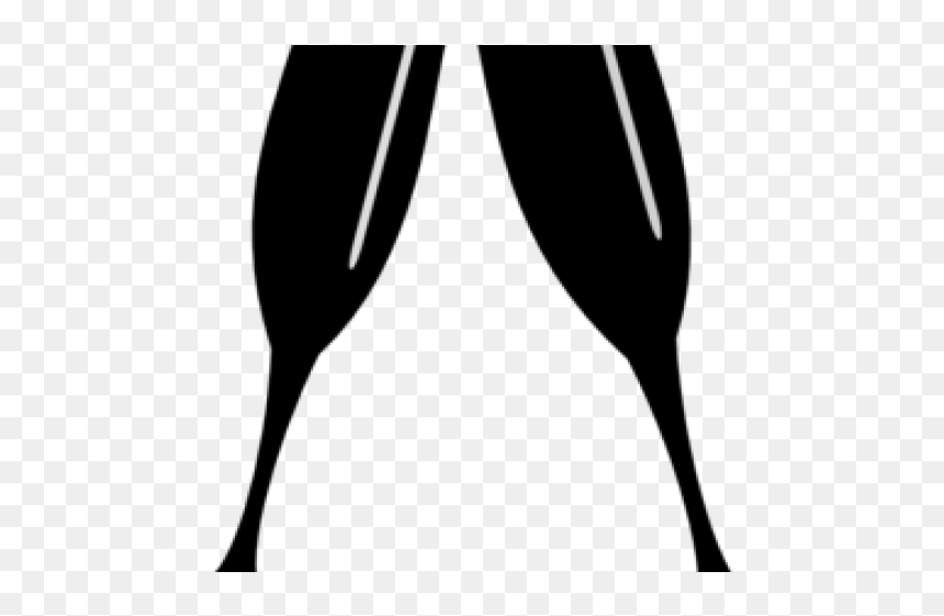 Silhouette, HD Png Download - champagne glasses toast png