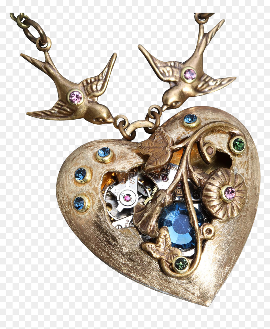 Necklace Steampunk, HD Png Download - steampunk heart png