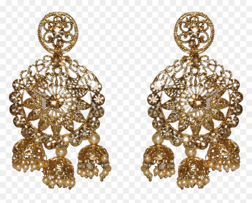 Earrings, HD Png Download - gold color png