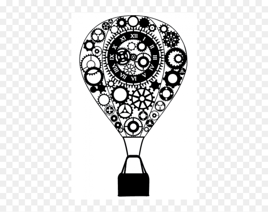 Steampunk Hot Air Balloon Drawing, HD Png Download - steampunk heart png