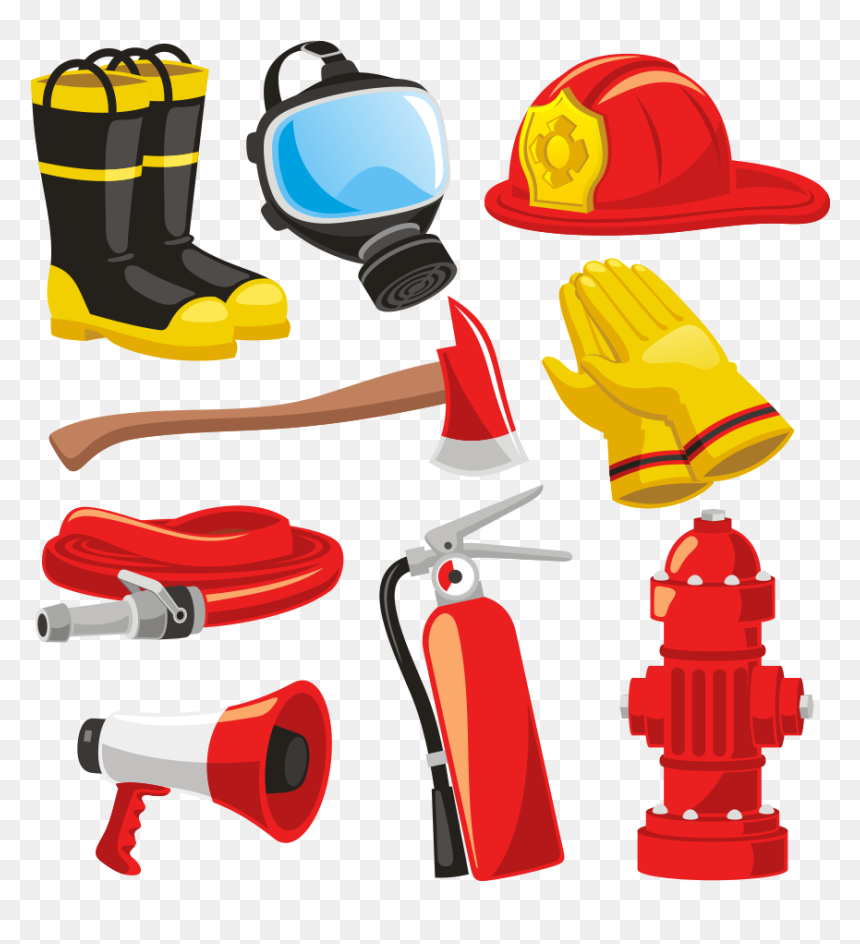 Firefighter Equipment Clipart, HD Png Download - firefighter hat png