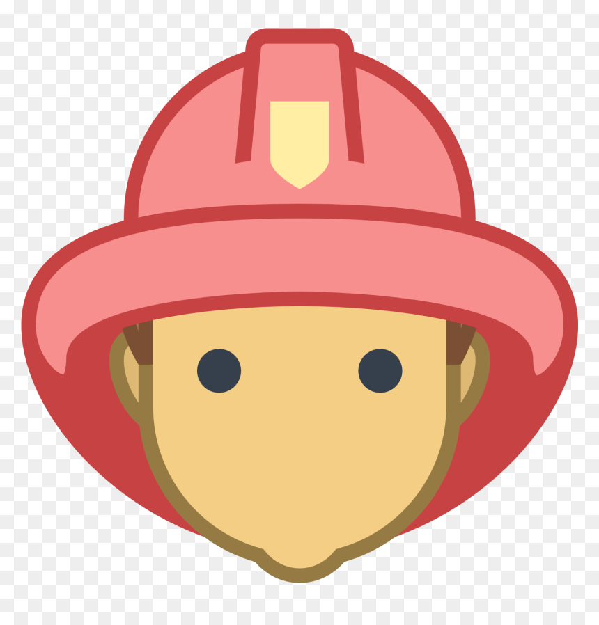 Fireman Clipart Face, HD Png Download - firefighter hat png