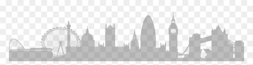 Iconic London Skyline Silhouette, HD Png Download - london skyline png