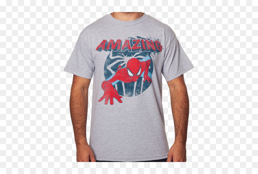 Buy Vintage Spider Man T Shirts, HD Png Download - the amazing spider man png