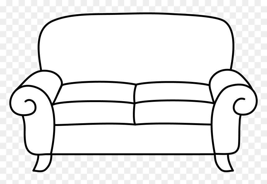Transparent Background Couch Clipart, HD Png Download - sillon png
