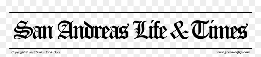 Old English Font, HD Png Download - san andreas png