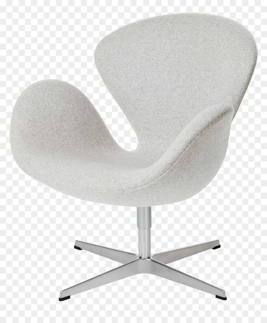 Fabric Swan Chair, HD Png Download - desk chair png