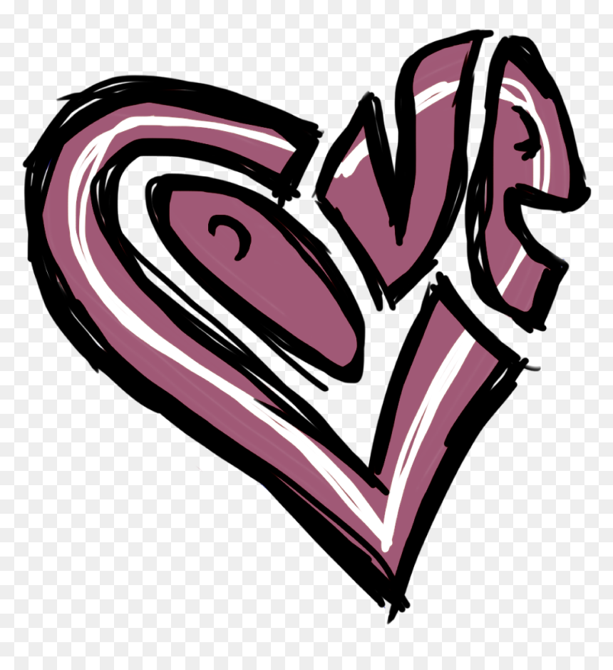 Heart Graffiti Transparent Png, Png Download - graffiti heart png