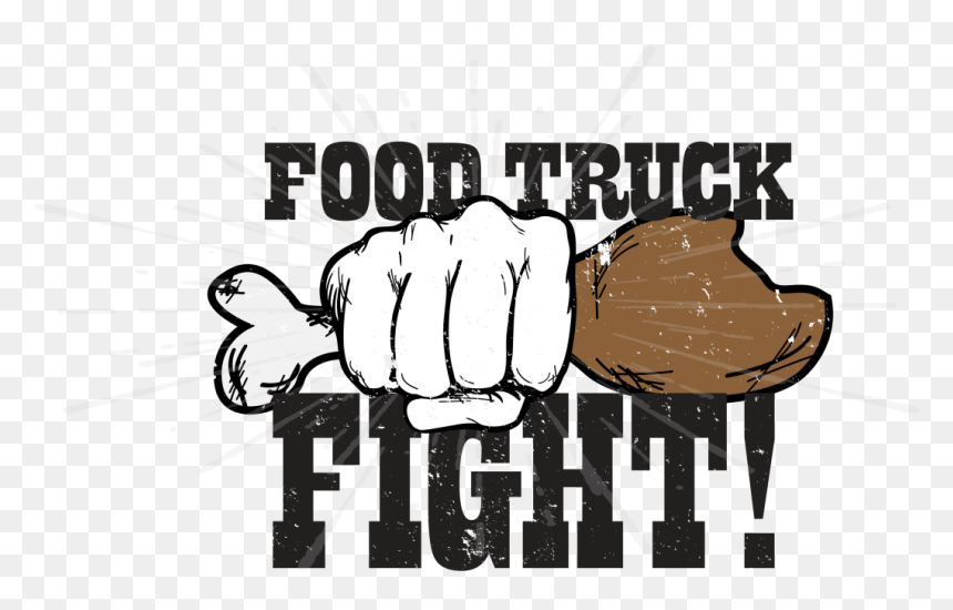 Food Truck Fight, HD Png Download - cartoon fist png