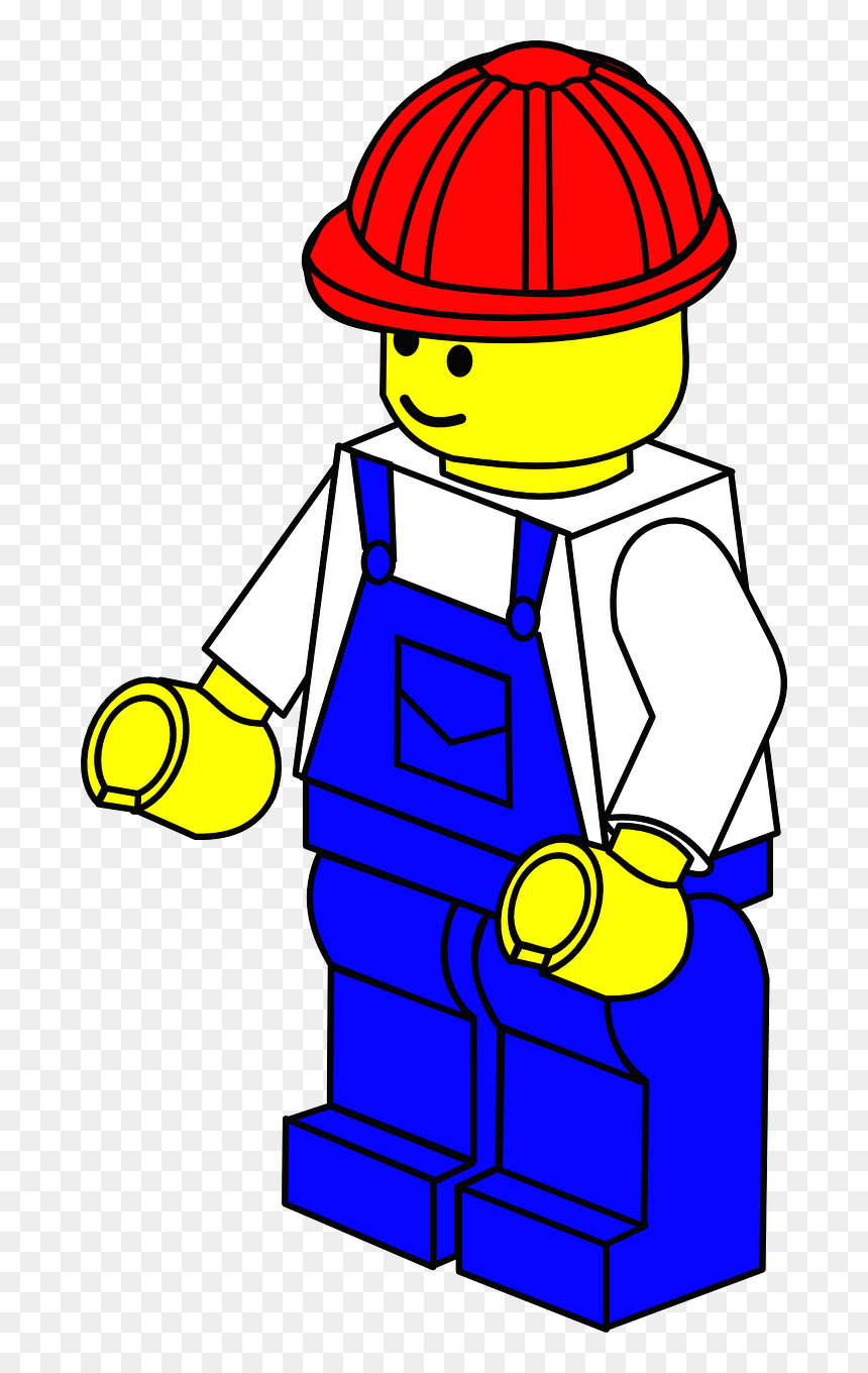 Lego Clipart, HD Png Download - construction man png