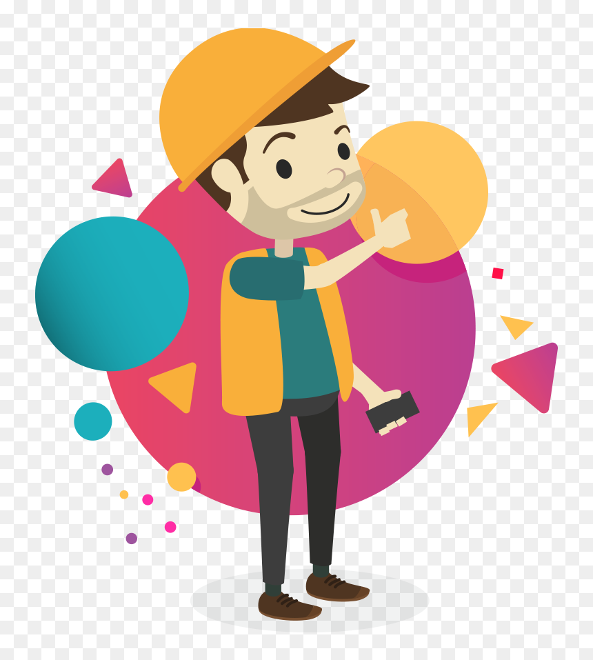 Origami Banner Vector Png, Transparent Png - construction man png