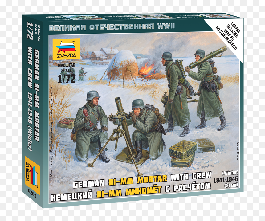 German 81mm Mortar Ammunition Ww2, HD Png Download - german soldier png