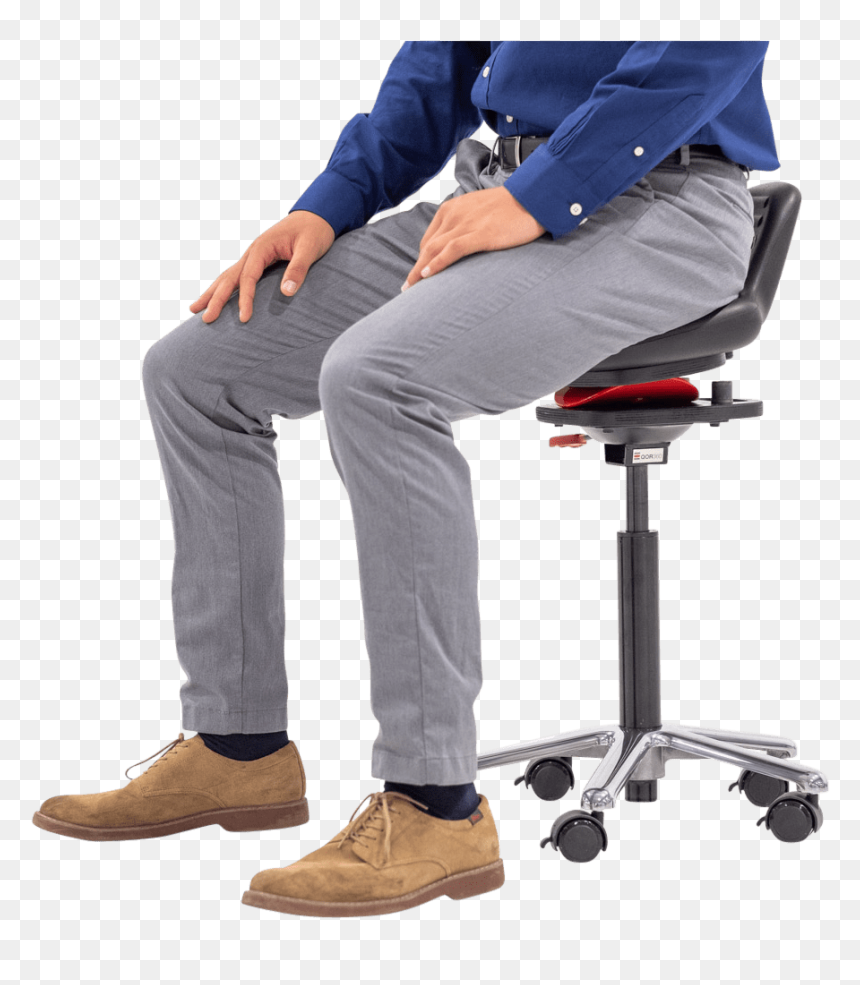 Office Chair, HD Png Download - person sitting png