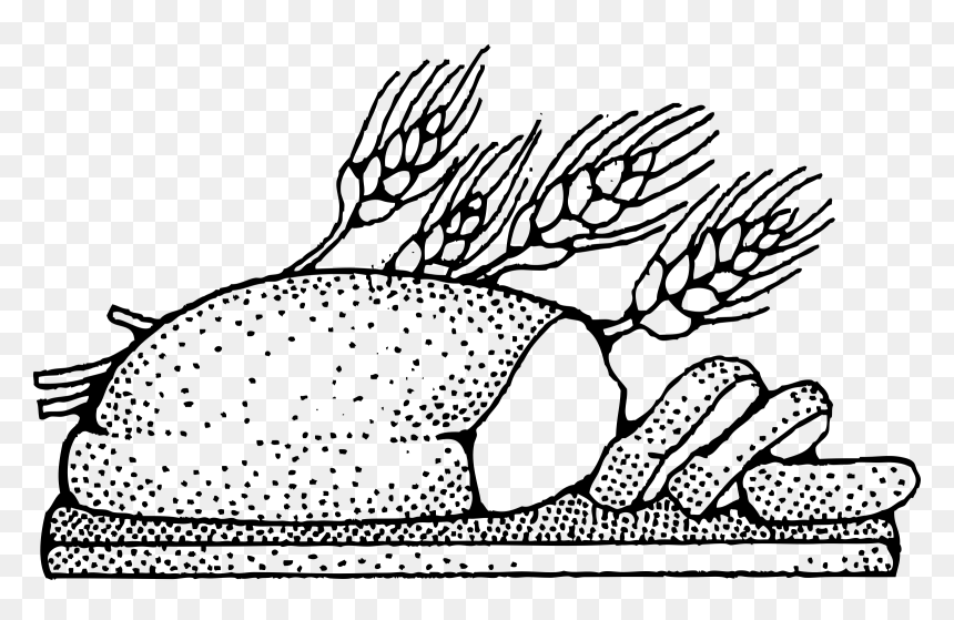 Wheat Bread Clipart Black And White, HD Png Download - bread png