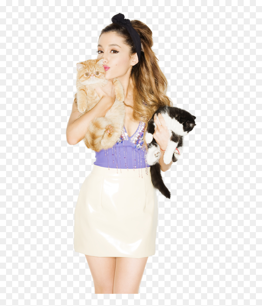 Ariana Grande With Cats, HD Png Download - ariana grande png