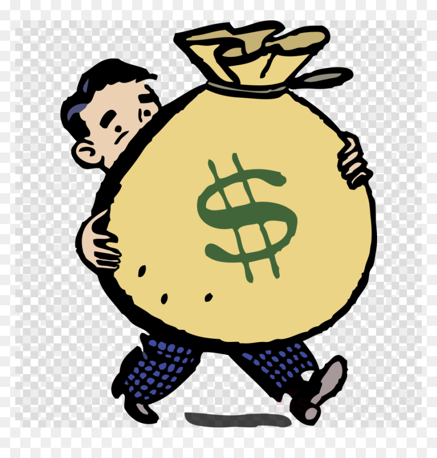 Man With Money Bag, HD Png Download - money bag png