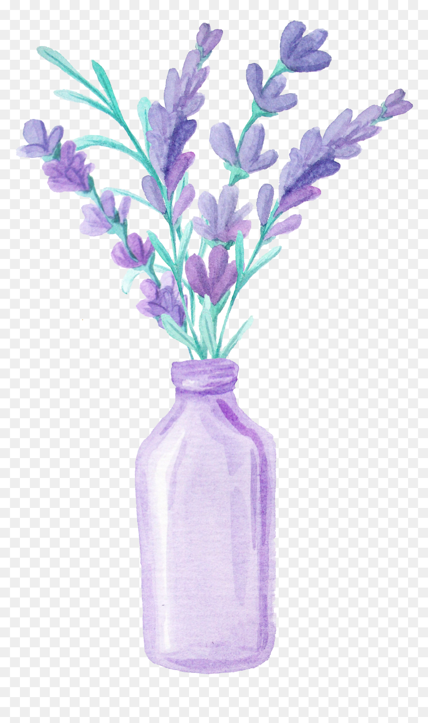 Watercolors Of Flowers In Vase, HD Png Download - cute png
