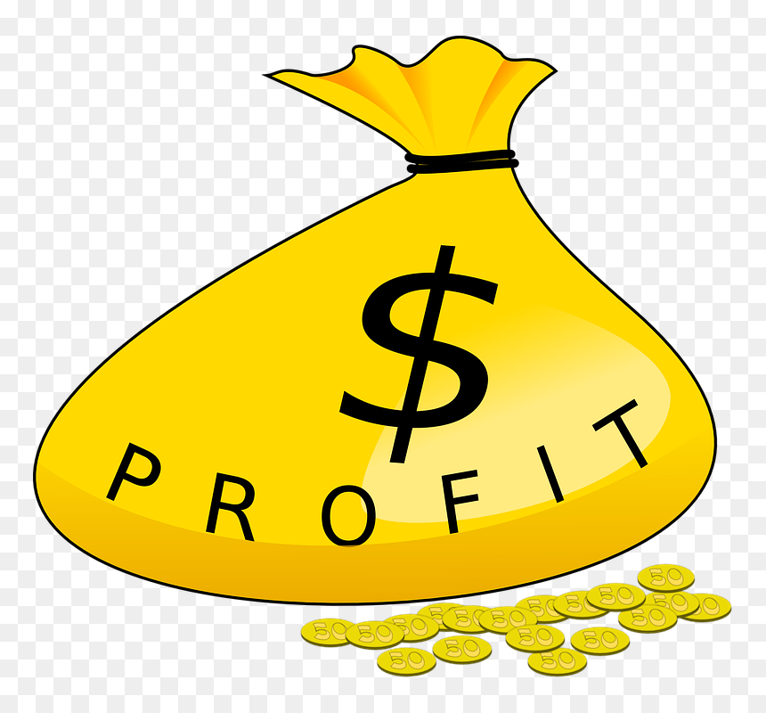 Profit Clip Art, HD Png Download - money bag png