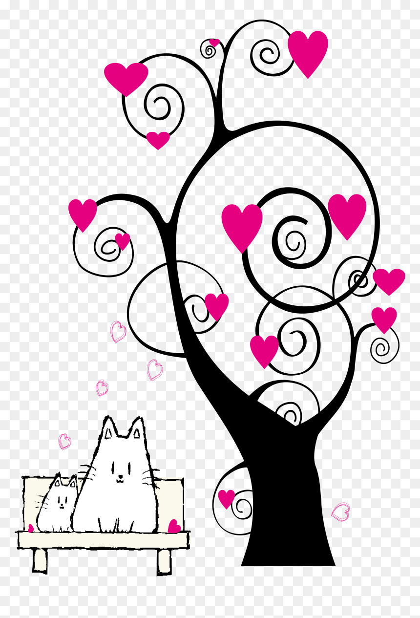 Free Cat Tree Clip Art, HD Png Download - corazon png